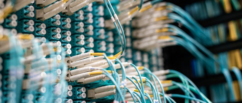 Blue cables connected to white connectors