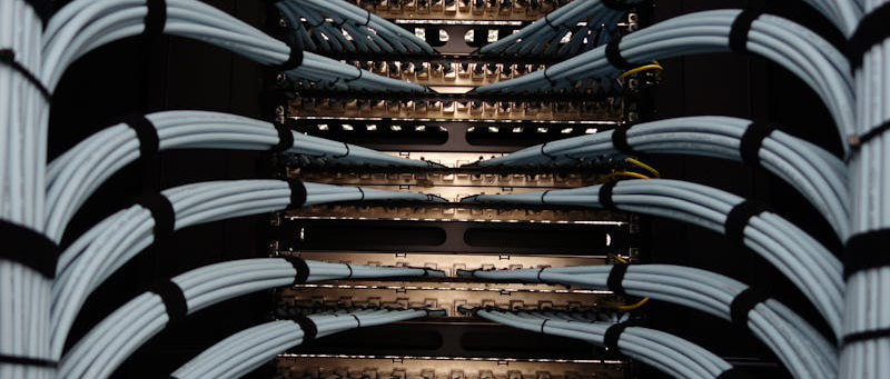 Organized network server cables