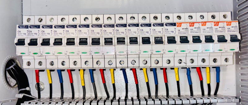 Organized circuit breaker panel