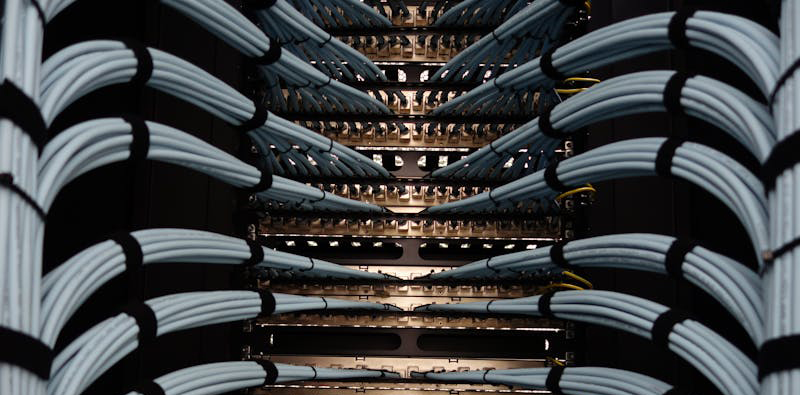 Organized network server cables for efficient data management